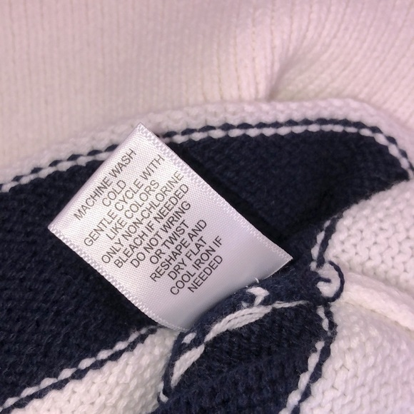 Sincerely Jules blue & white striped knit preppy sweater size small hew with tag - Picture 6 of 7